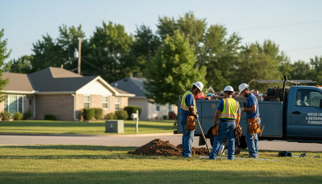 Residential water line and bathroom plumbing service in Deerfield, VA